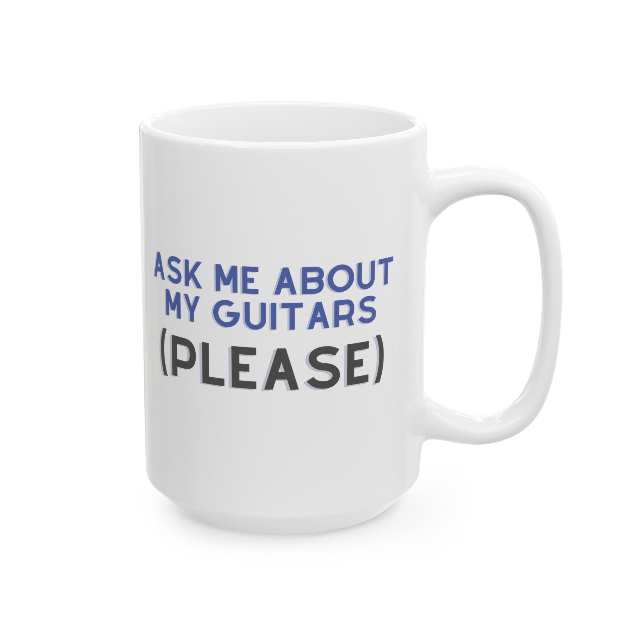 Panvola 'Just One More Guitar' Funny 11 Oz Ceramic Mug - Perfect Gift For Guitar Players, Boyfriends, Dads & Musicians
