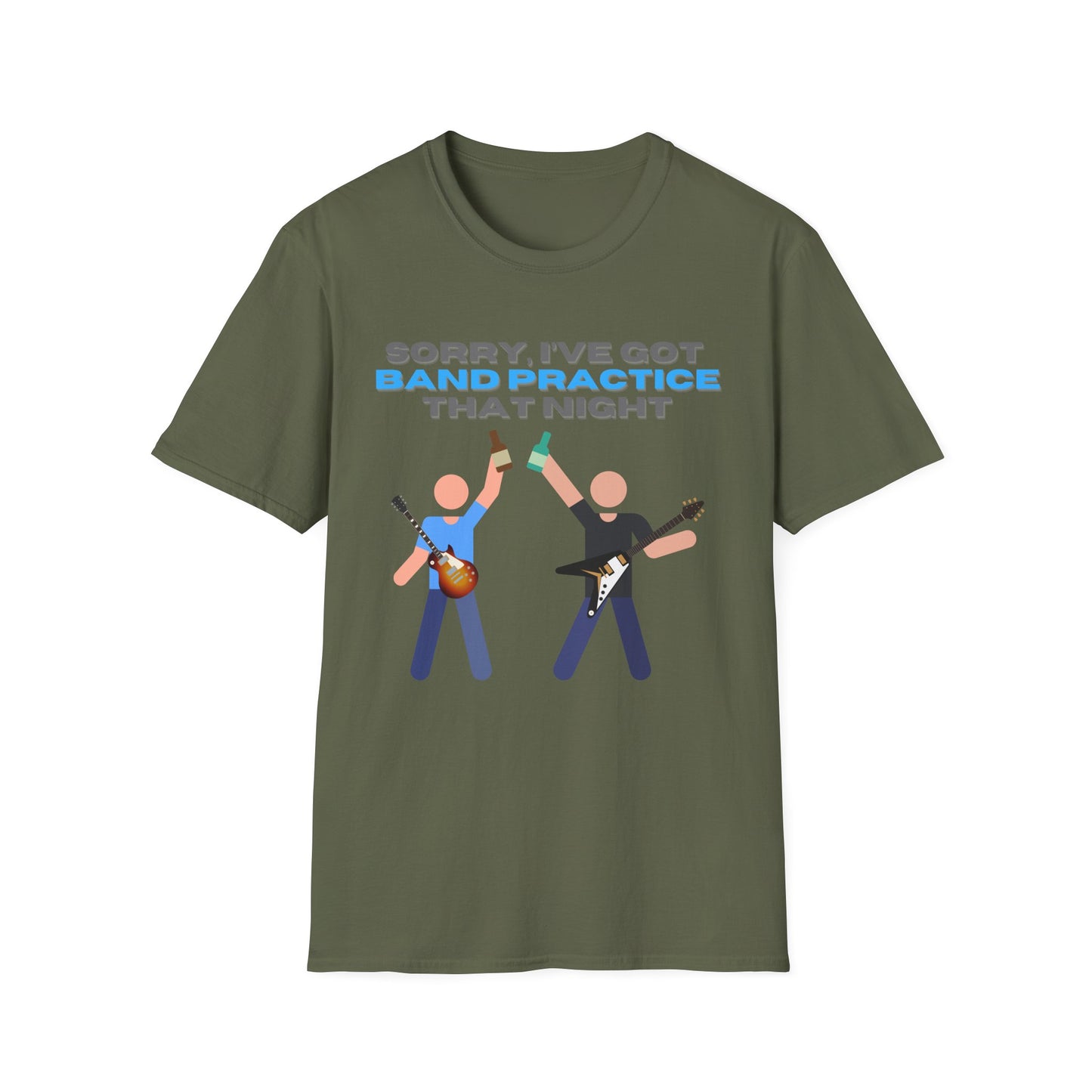 "Sorry, I've Got Band Practice" Softstyle Tee