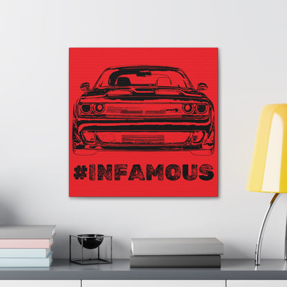 "#infamous" Canvas (Red)