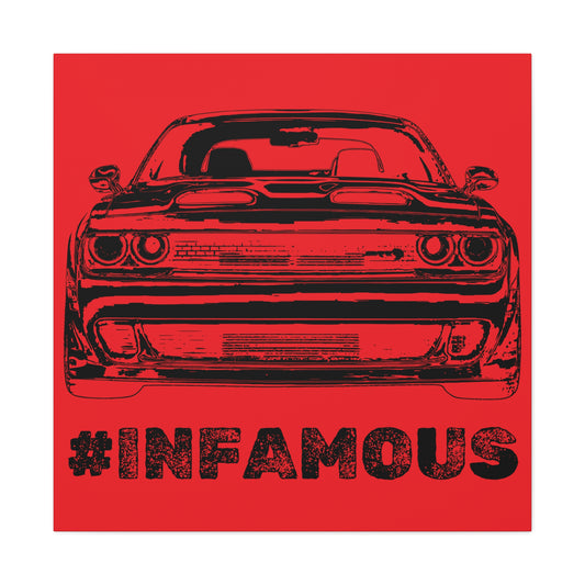 "#infamous" Canvas (Red)